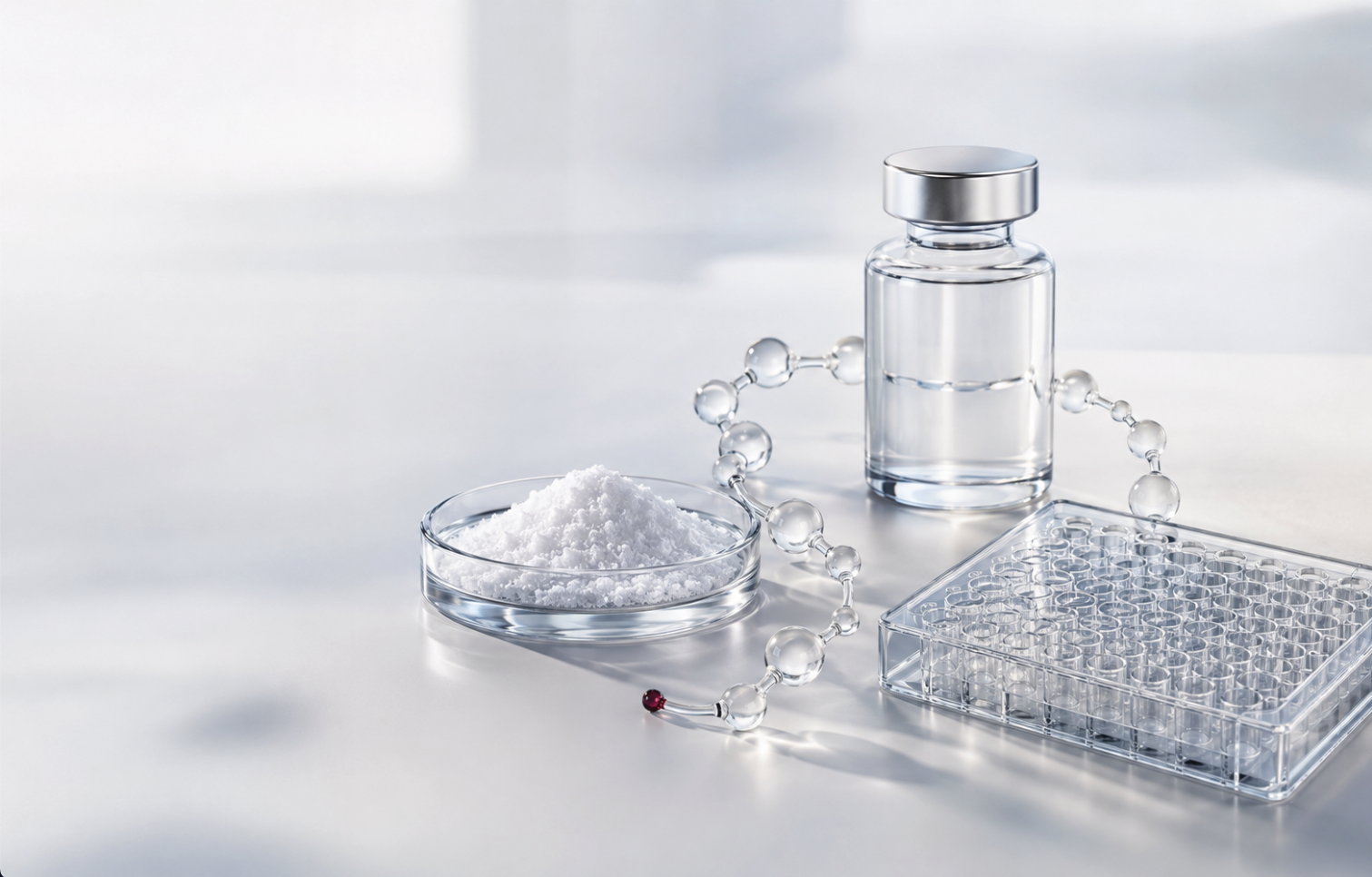Conceptual representation of Peptide APIs, finished dosage form peptides, and research-use peptide pathways.